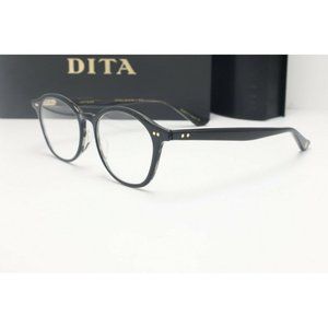 Dita Lettere DTX-511-A Oval Black Eyeglasses Demo Lenses 49mm